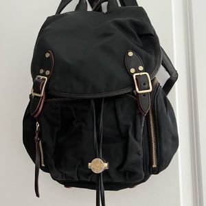 MZ Wallace Black Nylon Backpack Zipper Pockets